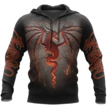 Kawaii Furnace Dragon 3D Print Hoodie Kawaii Furnace Dragon 3D Print Hoodie