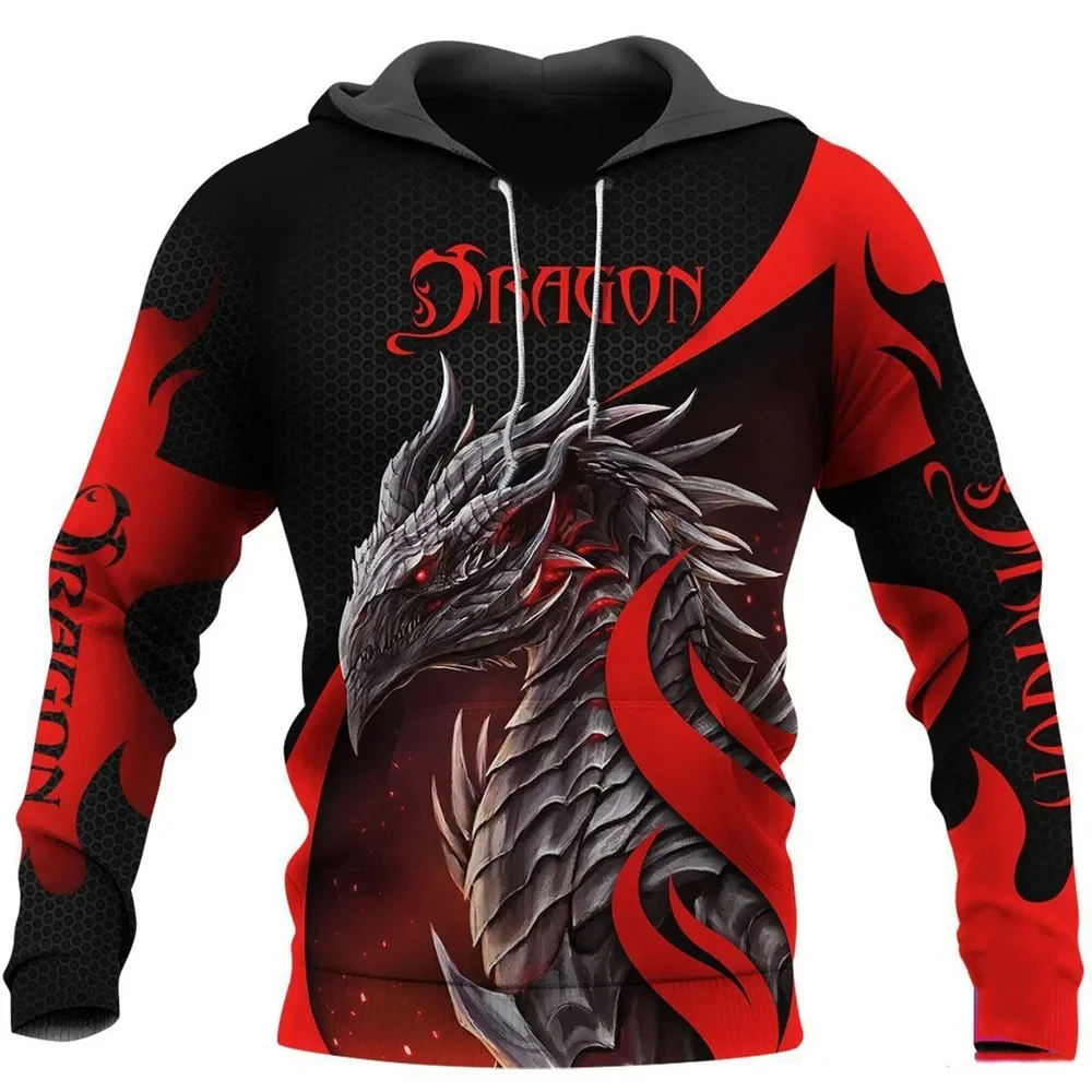Kawaii Dragon Demon 3D Print Polyester Hoodie