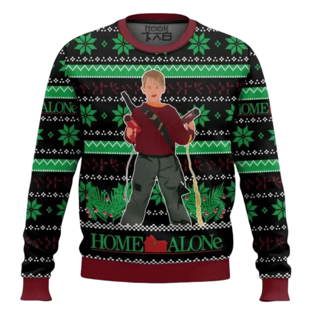 Kawaii Christmas Home Alone Kevin McCallister Polyester Sweatshirt