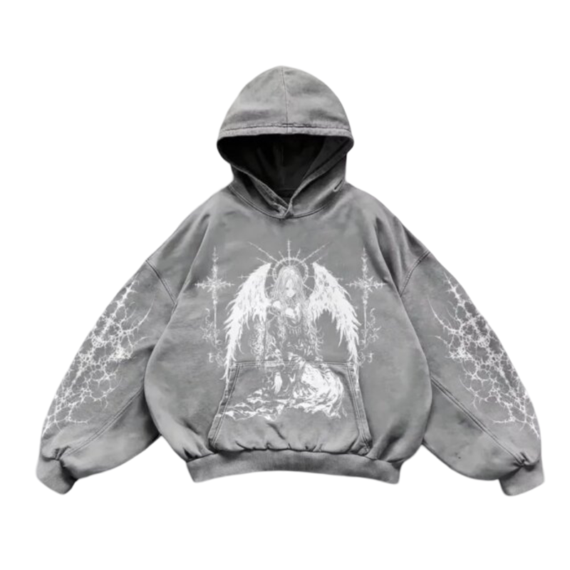 Kawaii Angel Print Hoodie