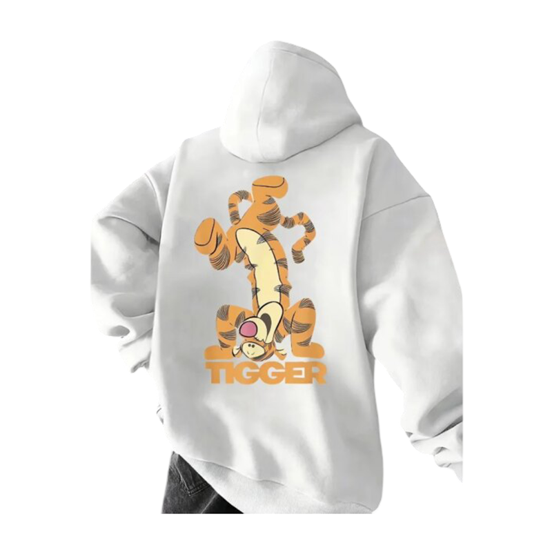 Kawaii Tigger Printed Hoodie