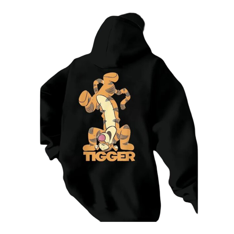 Kawaii Tigger Printed Hoodie