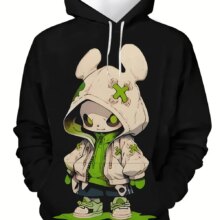 Kawaii Cartoon Character Print Hoodie Kawaii Cartoon Character Print Hoodie