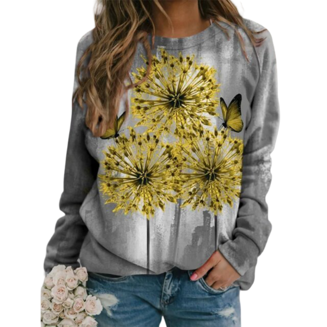 Kawaii 3D Dandelion Pattern Sweatshirt