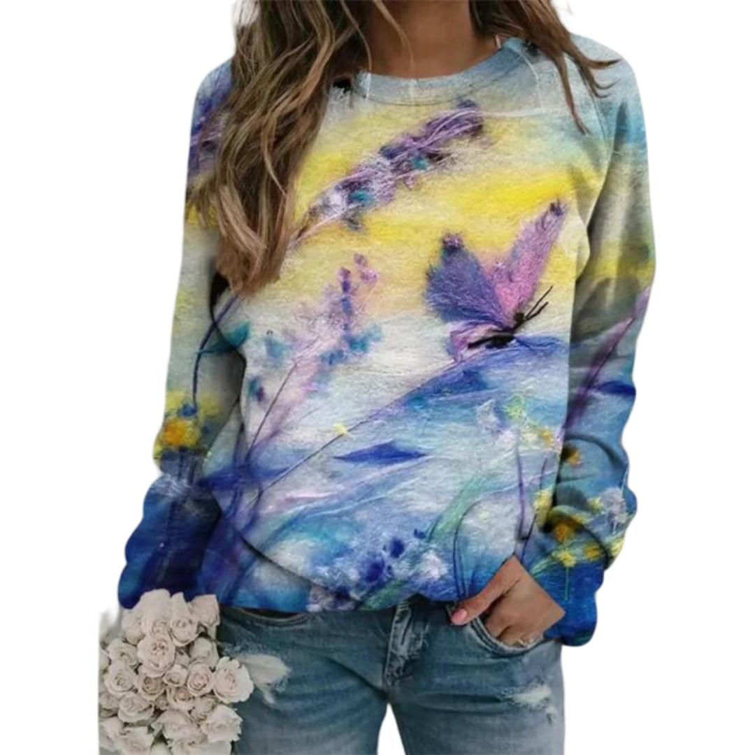 Kawaii 3D Butterfly Printed Sweatshirt