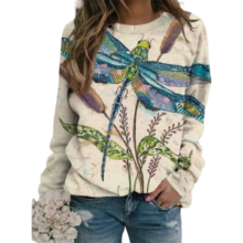 Dragonfly Kawaii Pattern 3D Printed Sweatshirt Dragonfly Kawaii Pattern 3D Printed Sweatshirt
