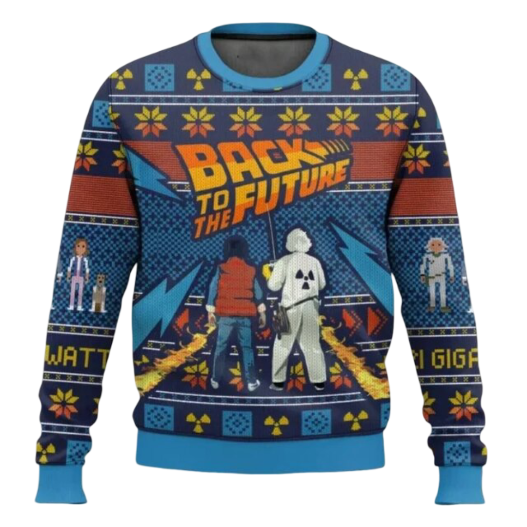 Kawaii Back to the Future Christmas Sweater