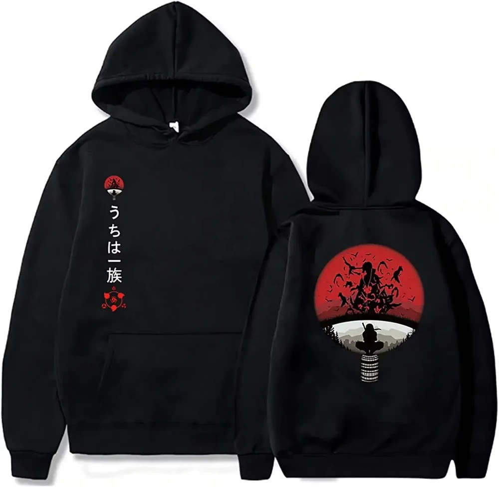 Anime Naruto Itachi Uchiha Kawaii Printed Hoodie