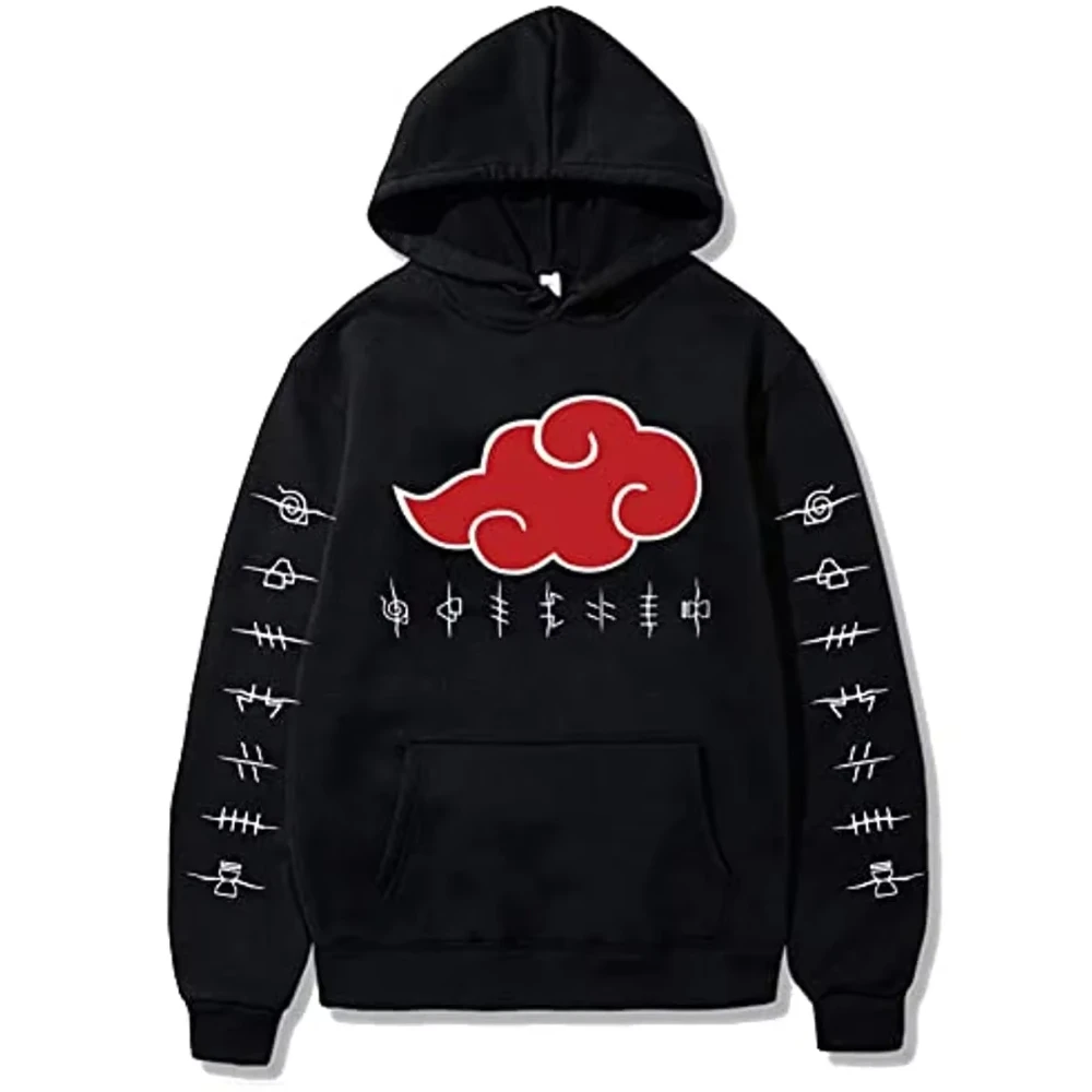 Anime Kawaii Naruto Akatsuki Cloud Printed Hoodie Anime Kawaii Naruto Akatsuki Cloud Printed Hoodie