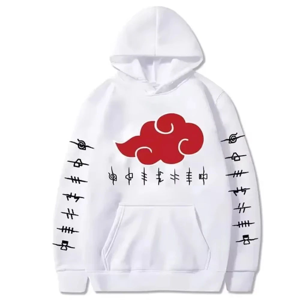 Kawaii Anime Naruto Akatsuki Logo Printed Hoodie