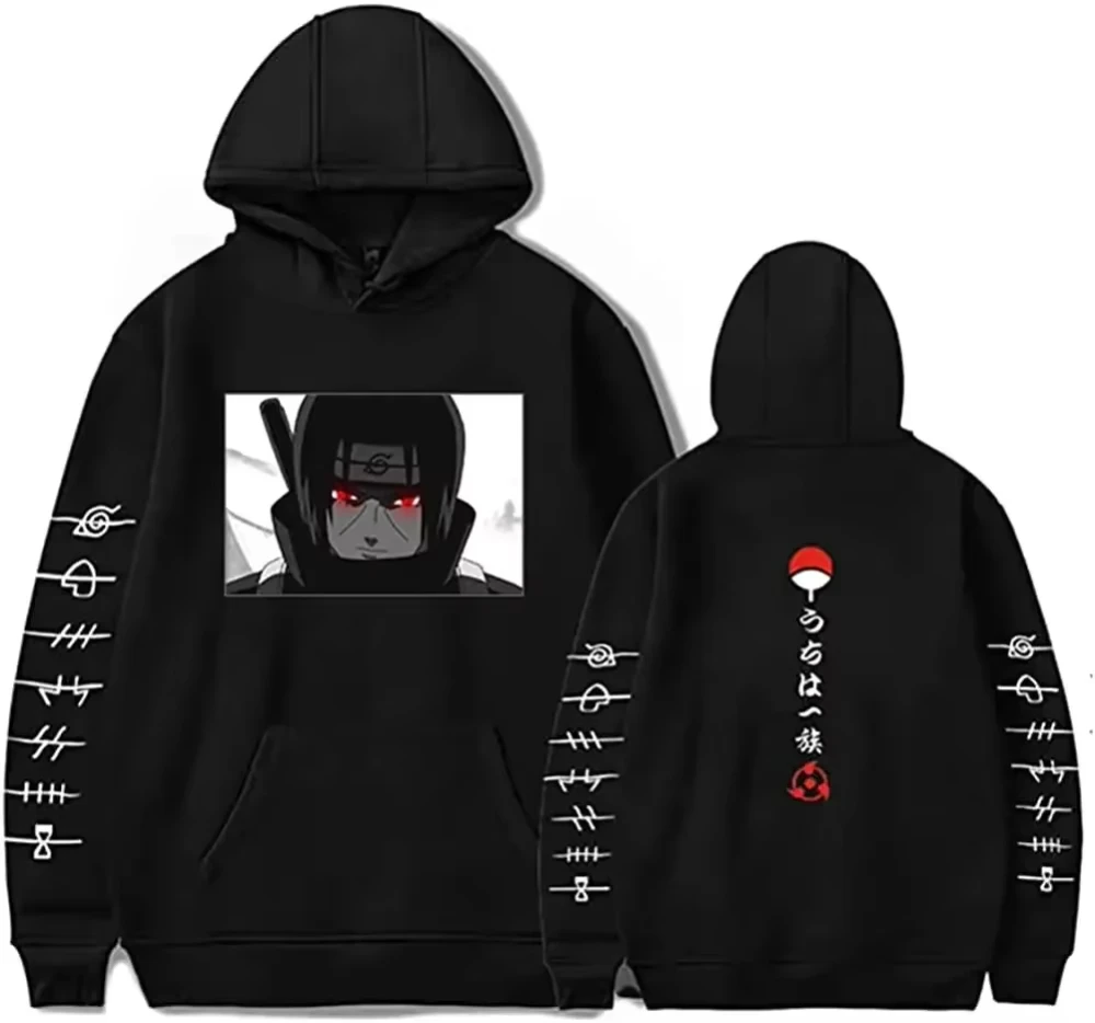 Kawaii Anime Naruto Uchiha Clan Printed Hoodie