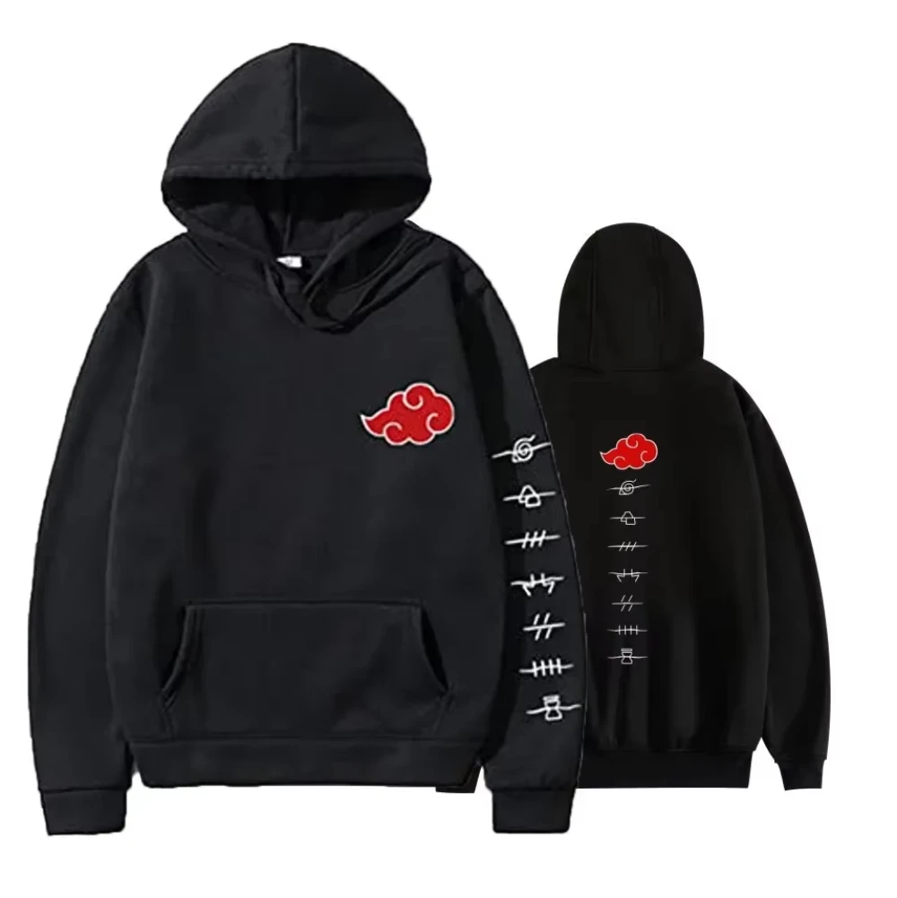 Kawaii Anime Naruto Akatsuki Cloud Print Hoodie