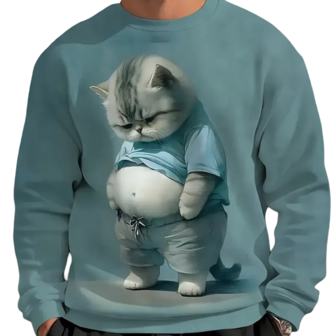 Kawaii Chubby Cat Casual Sweatshirt