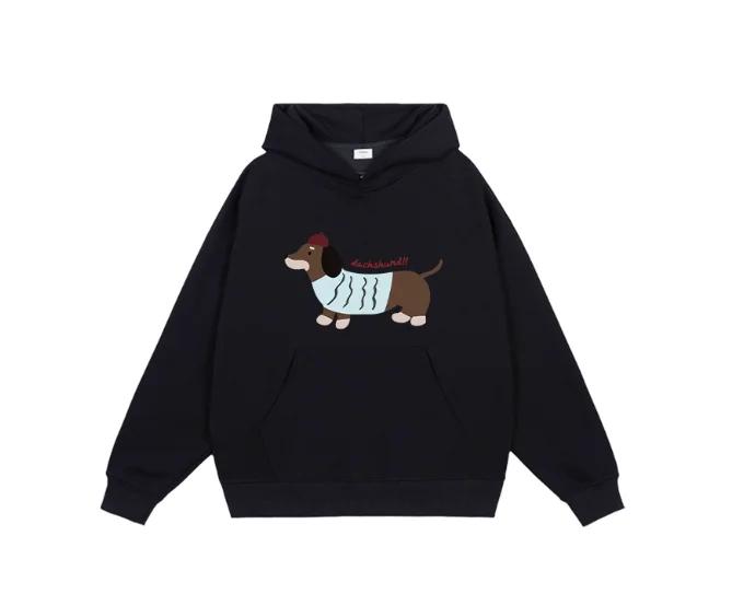 Kawaii Dachshund Dog Printed Hoodie Kawaii Dachshund Dog Printed Hoodie