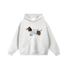 Kawaii Dachshund Dog Printed Hoodie Kawaii Dachshund Dog Printed Hoodie