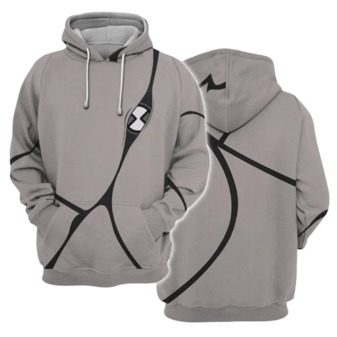 Kawaii Ben 10 Ghostfreak 3D Printed Hoodie