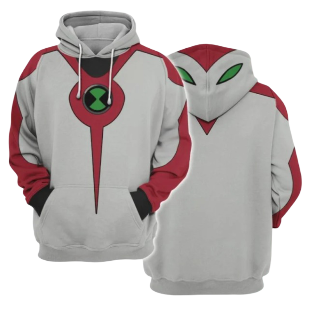 Kawaii Ben 10 Way Big 3D Printed Hoodie