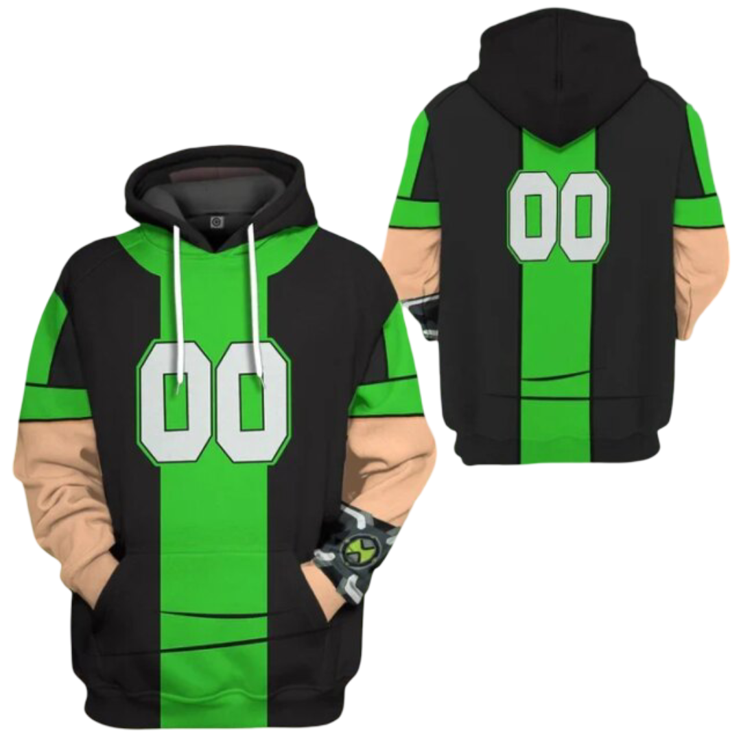 Kawaii Ben 10 Ben 10 Omnitrix 3D Printed Hoodie