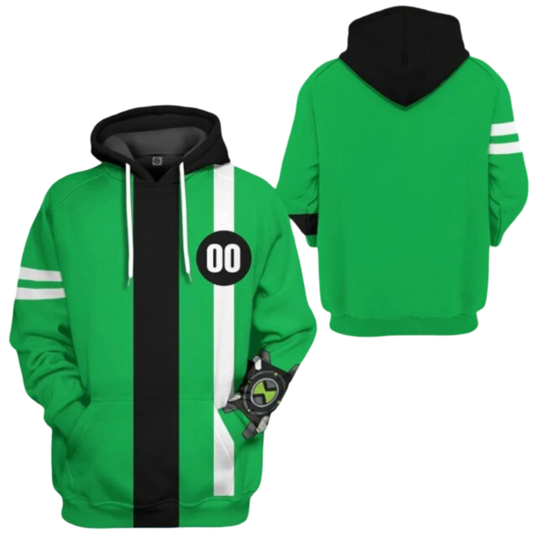 Kawaii Ben 10 Themed 3D Printed Hoodie