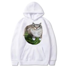 Kawaii Watermelon Cat Printed Hoodie Kawaii Watermelon Cat Printed Hoodie