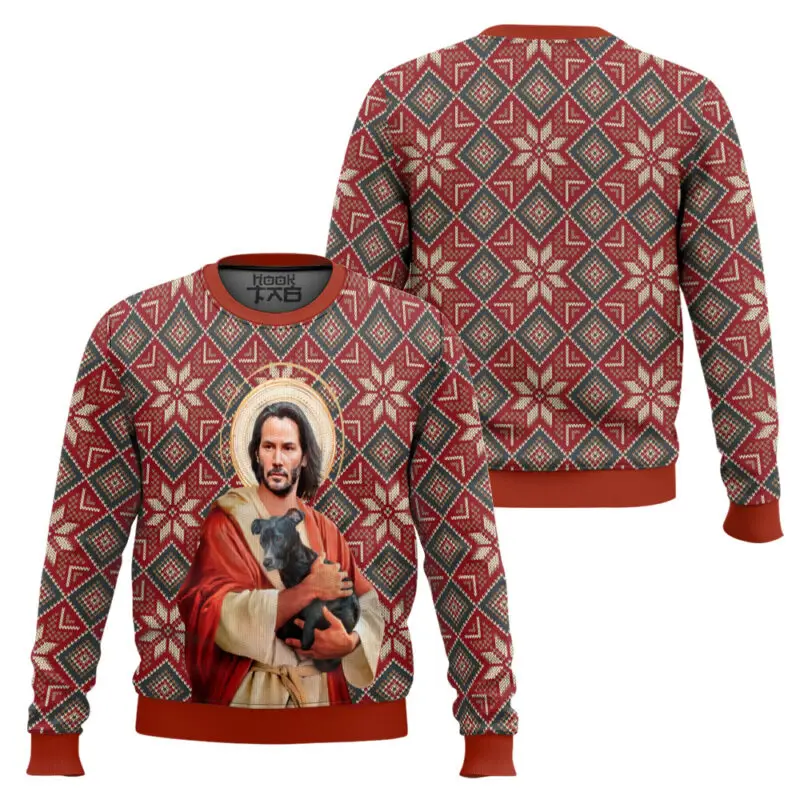 Kawaii Pop Culture Messiah Christmas Ugly Sweater