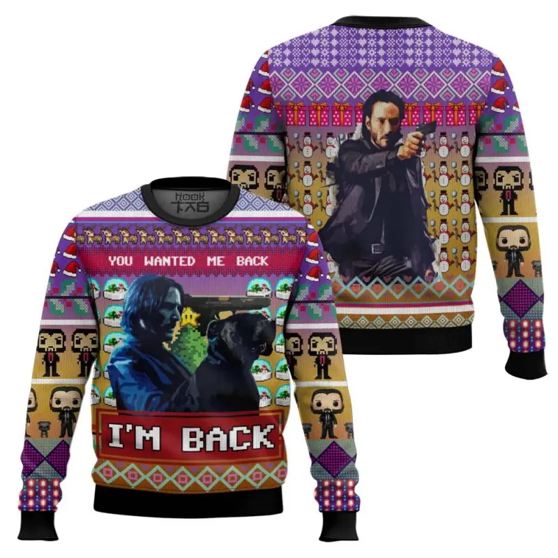 Kawaii Wick-Mas John Wick Ugly Christmas Sweater Kawaii Wick-Mas John Wick Ugly Christmas Sweater