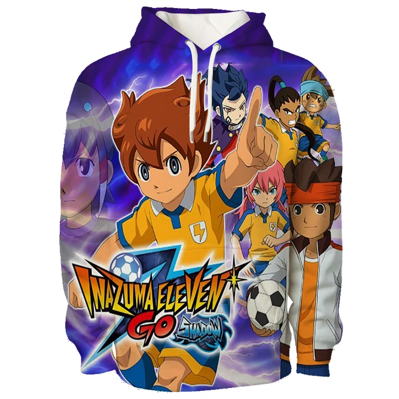 Kawaii Inazuma Eleven GO Character 3D Long Sleeve Print Hoodie