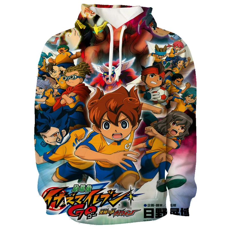 Kawaii Anime Inazuma Eleven GO Character 3D Long Sleeve Hoodie