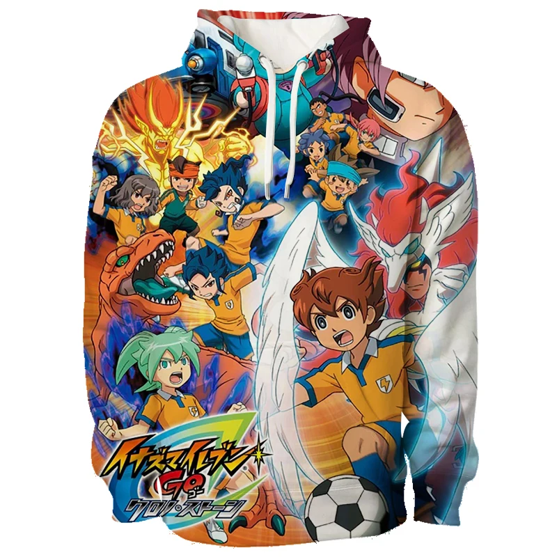 Kawaii Inazuma Eleven GO Character 3D Long Sleeve Poyester Hoodie Kawaii Inazuma Eleven GO Character 3D Long Sleeve Poyester Hoodie