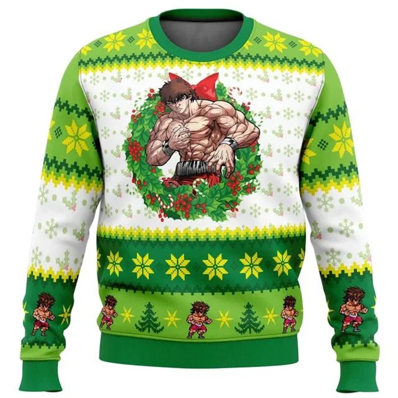 Kawaii Baki The Grappler Printed Sweater