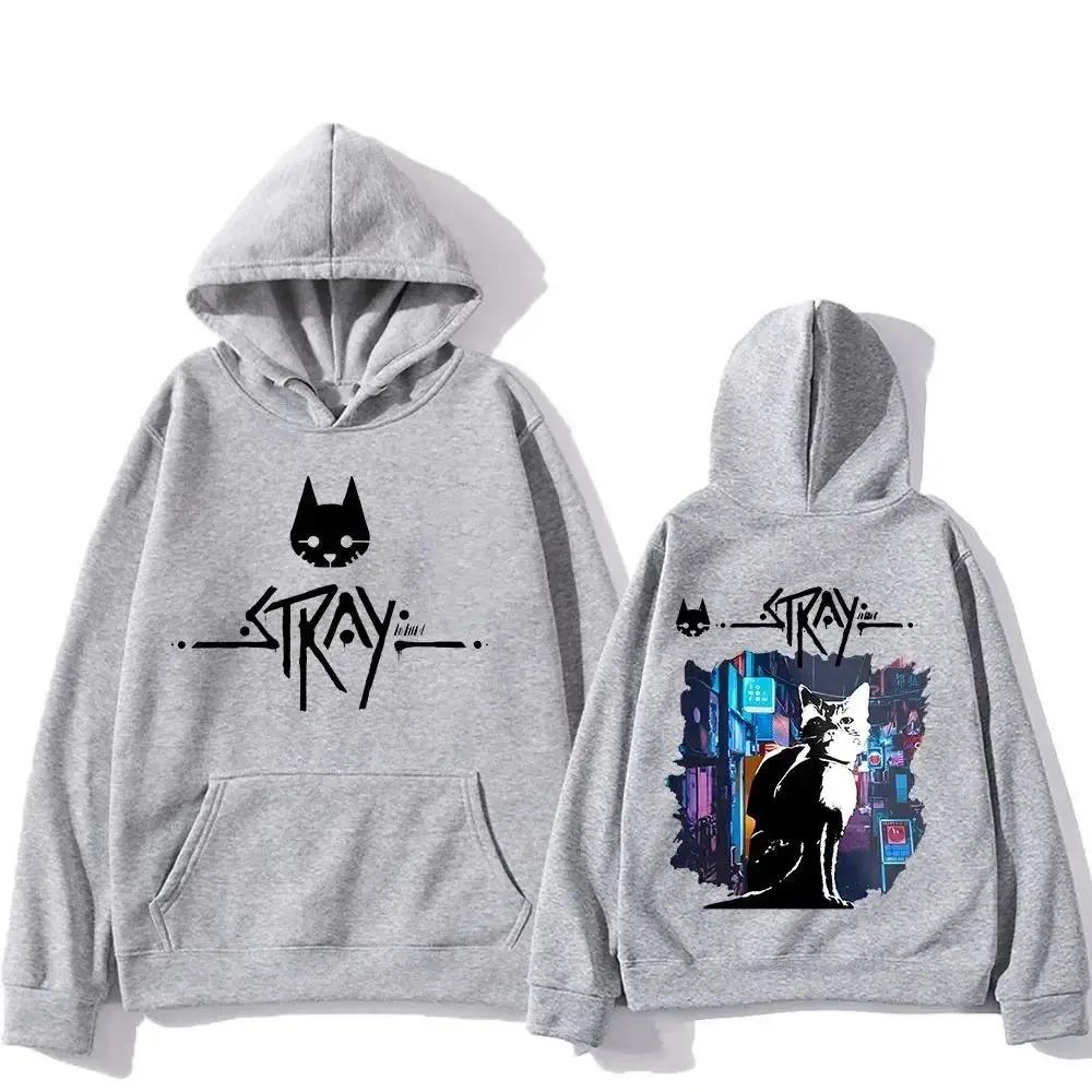 Kawaii Stray Game Cat Printed Hoodie