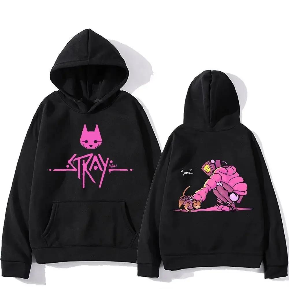 Kawaii Stray Game Cat Print Hoodie