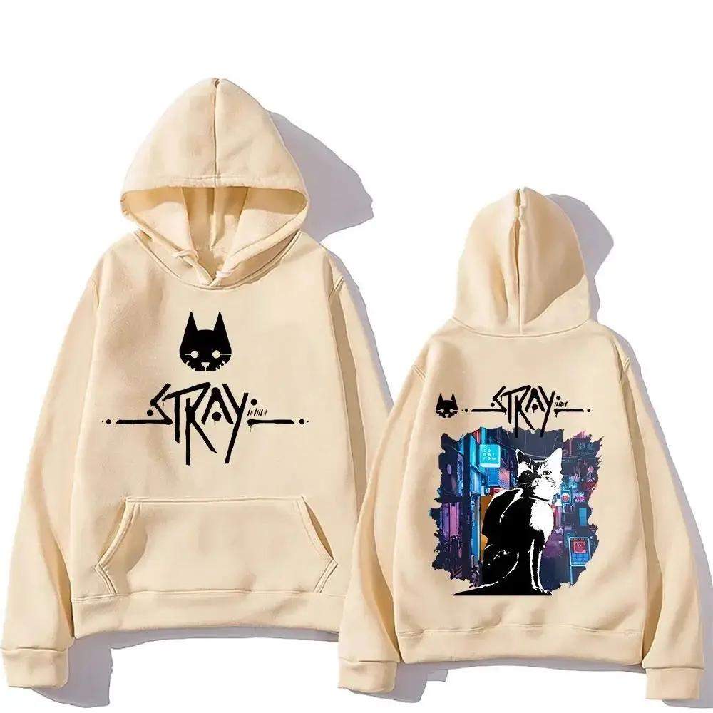 Kawaii Stray Game Cat Printed Hoodie