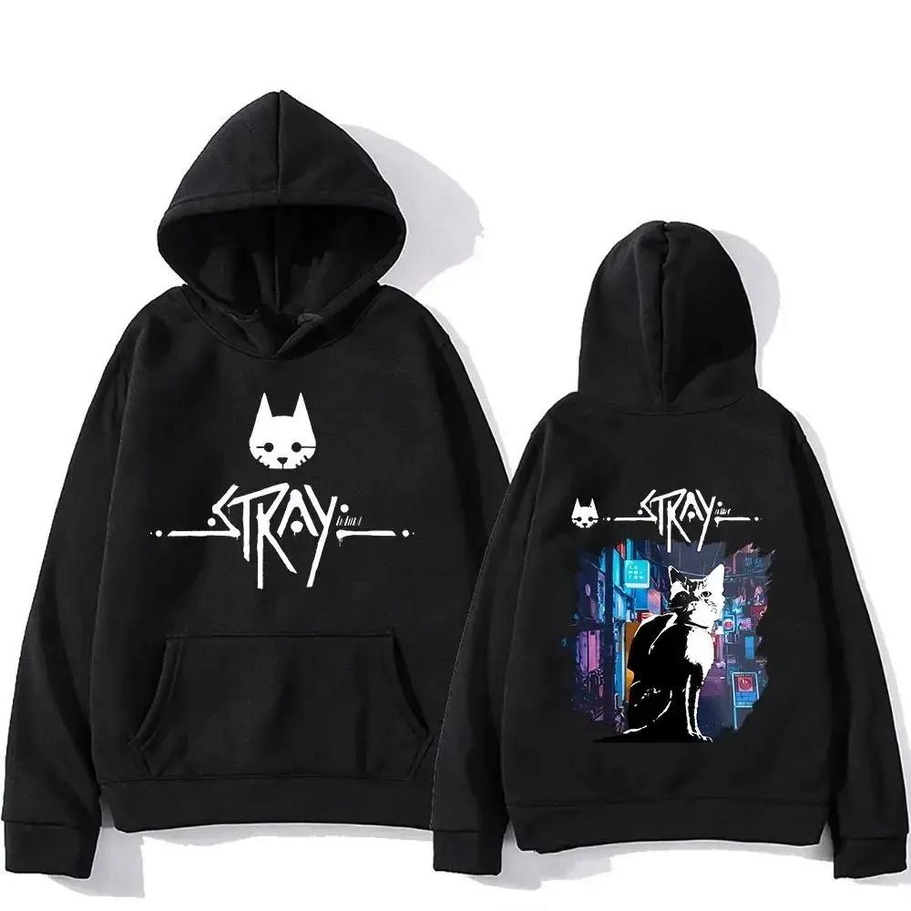 Kawaii Stray Game Cat Printed Hoodie