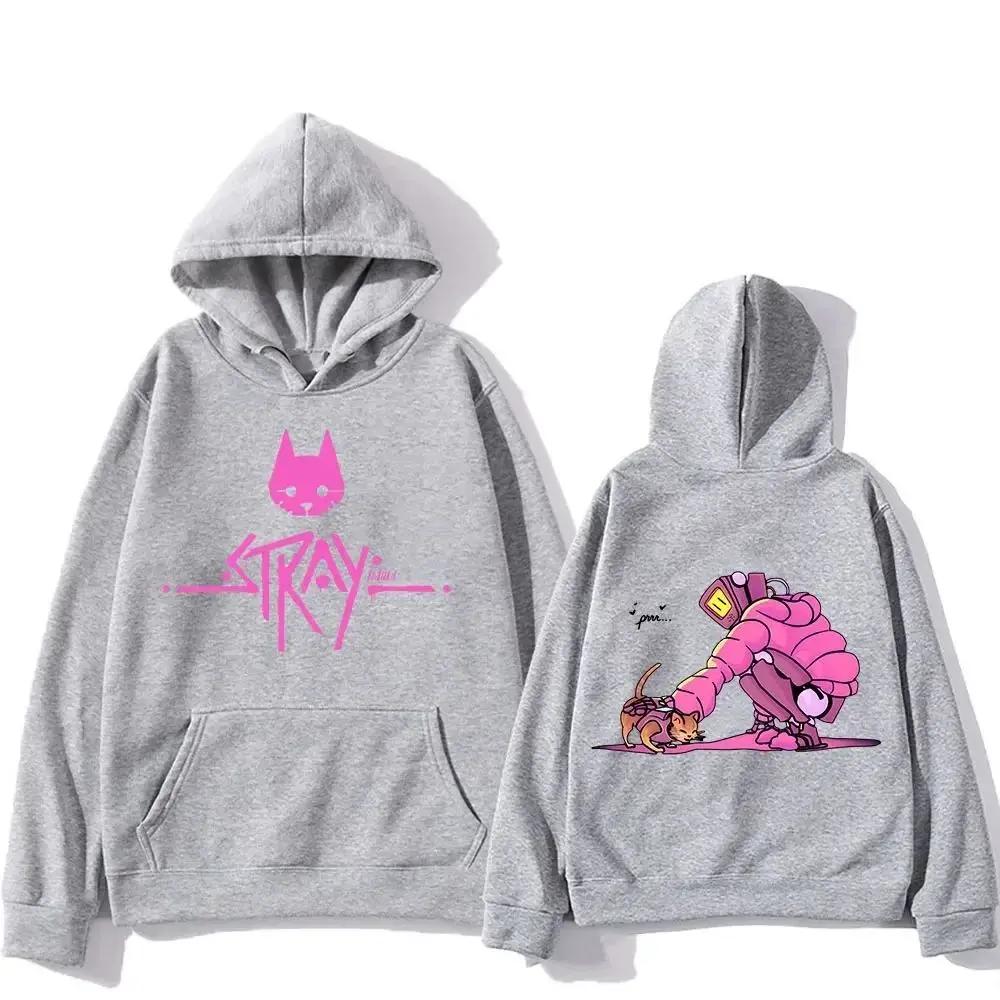 Kawaii Stray Game Cat Print Hoodie