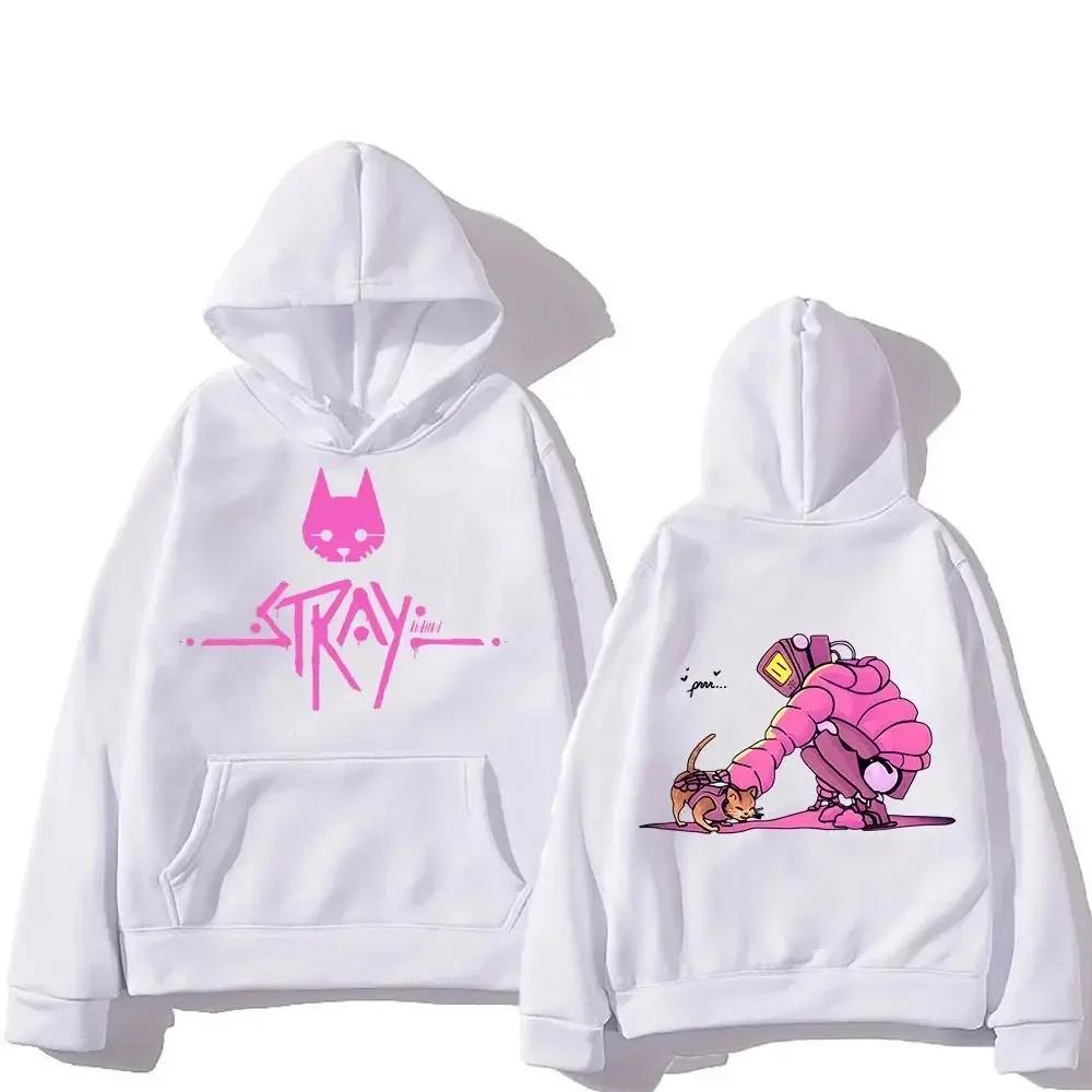 Kawaii Stray Game Cat Print Hoodie