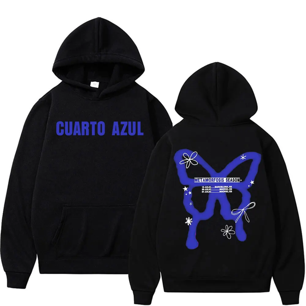 Kawaii Cuarto Azul With Butterfly Printed Hoodie