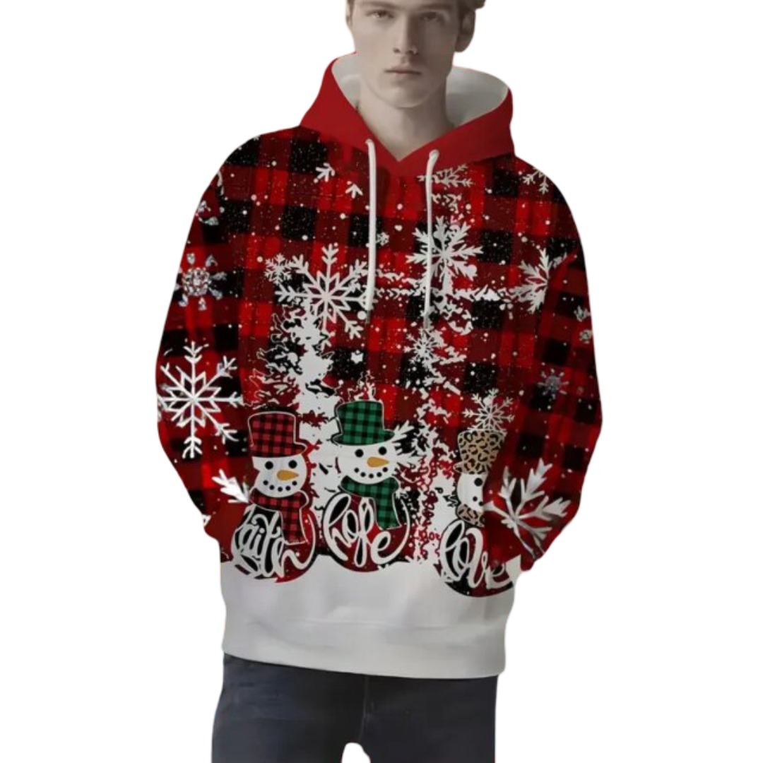 Kawaii Christmas Snowman 3D Print Hoodie Kawaii Christmas Snowman 3D Print Hoodie