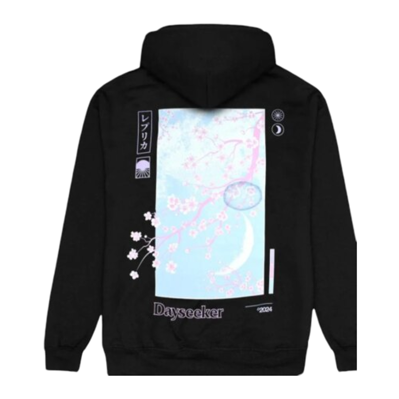 Kawaii Japanese Flower Print Hoodie