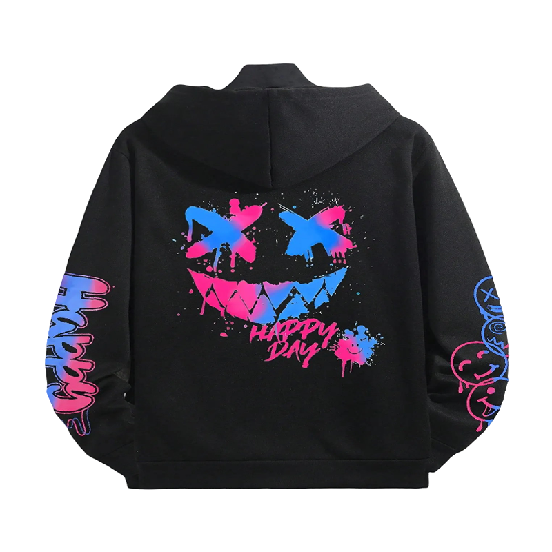 Kawaii Devil Smiling Printed Hoodie Kawaii Devil Smiling Printed Hoodie