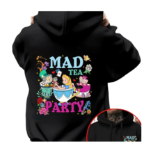 Kawaii Alice In Wonderland Cartoon Print Hoodie Kawaii Alice In Wonderland Cartoon Print Hoodie