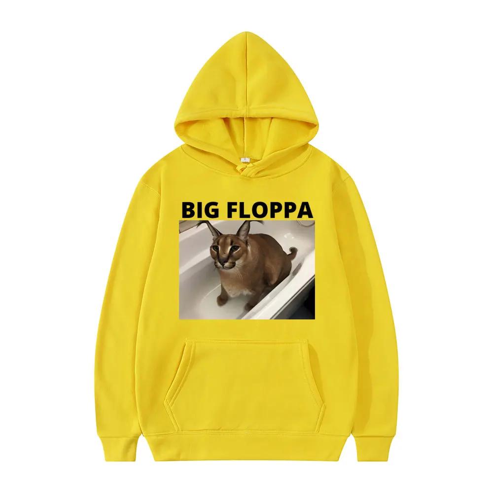 Kawaii Big Floppa Meme Cat Hoodie