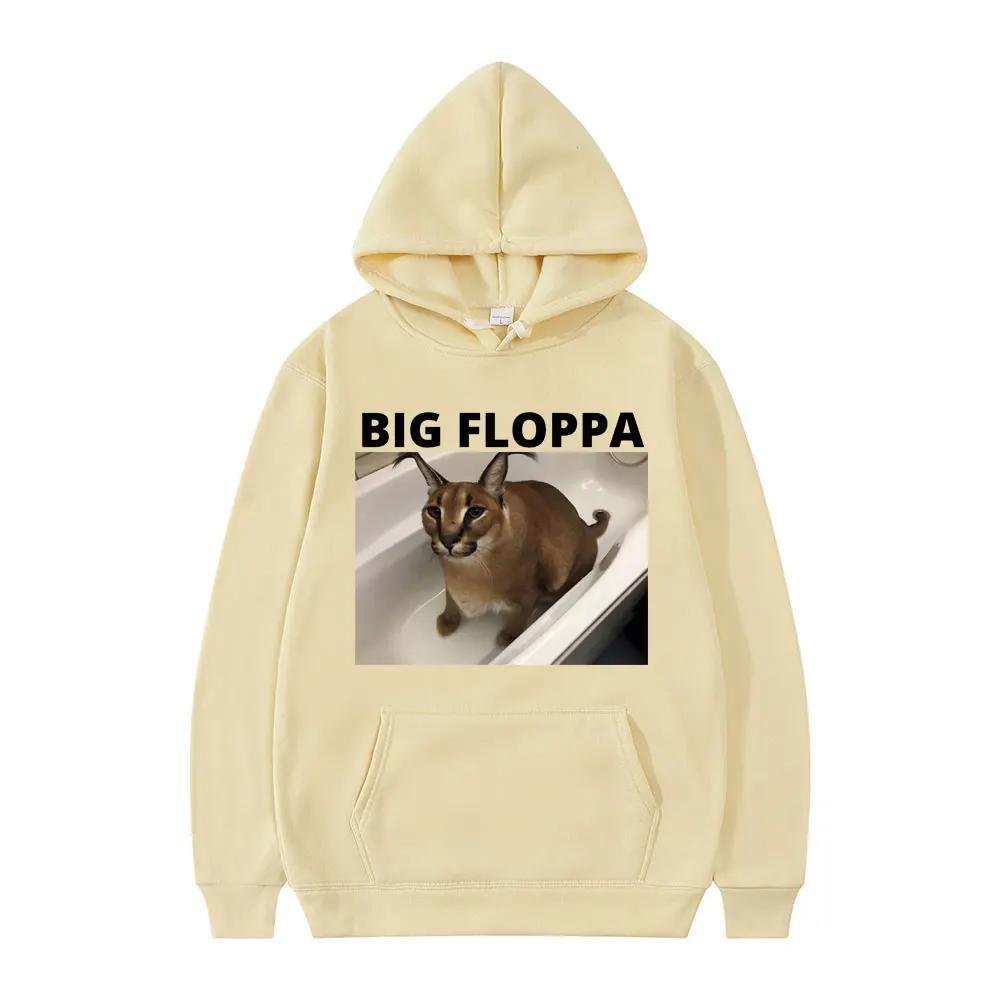 Kawaii Big Floppa Meme Cat Hoodie