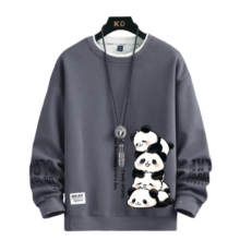 Kawaii Panda Print Long Sleeve Hoodie Kawaii Panda Print Long Sleeve Hoodie