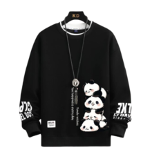 Kawaii Panda Print Long Sleeve Polyester Hoodie Kawaii Panda Print Long Sleeve Polyester Hoodie