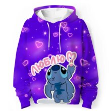 Kawaii Stitch 3D Print Long Sleeve Sweatshirt Kawaii Stitch 3D Print Long Sleeve Sweatshirt
