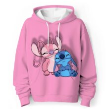 Kawaii Stitch And Angel 3D Print Polyester Sweatshirt Kawaii Stitch And Angel 3D Print Polyester Sweatshirt