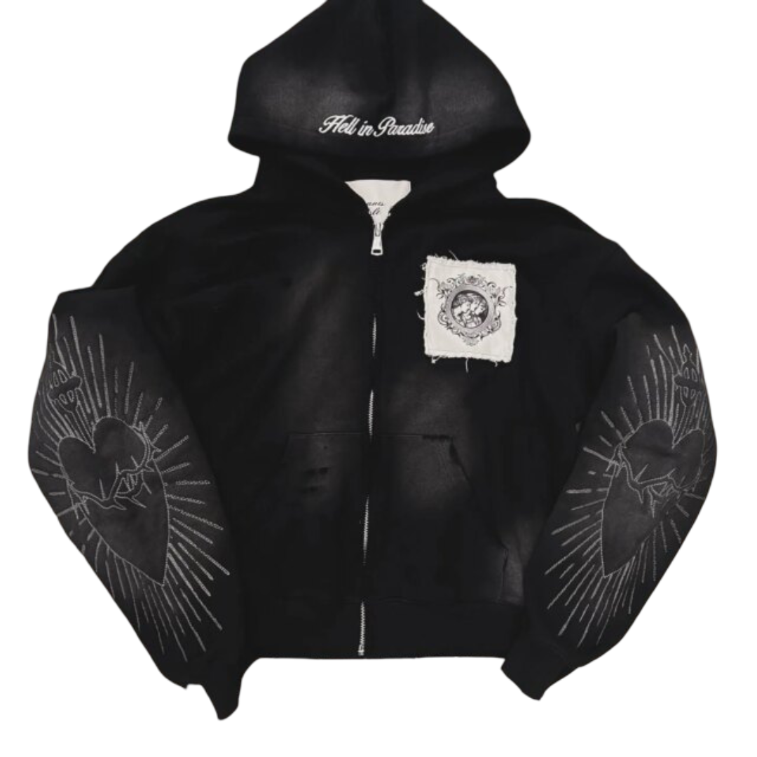 Kawaii Hell In Paradise Street Retro Gothic Hoodie Kawaii Hell In Paradise Street Retro Gothic Hoodie