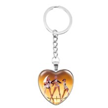 Kawaii KPop Demon Hunters Character Heart Keychain Kawaii KPop Demon Hunters Character Heart Keychain