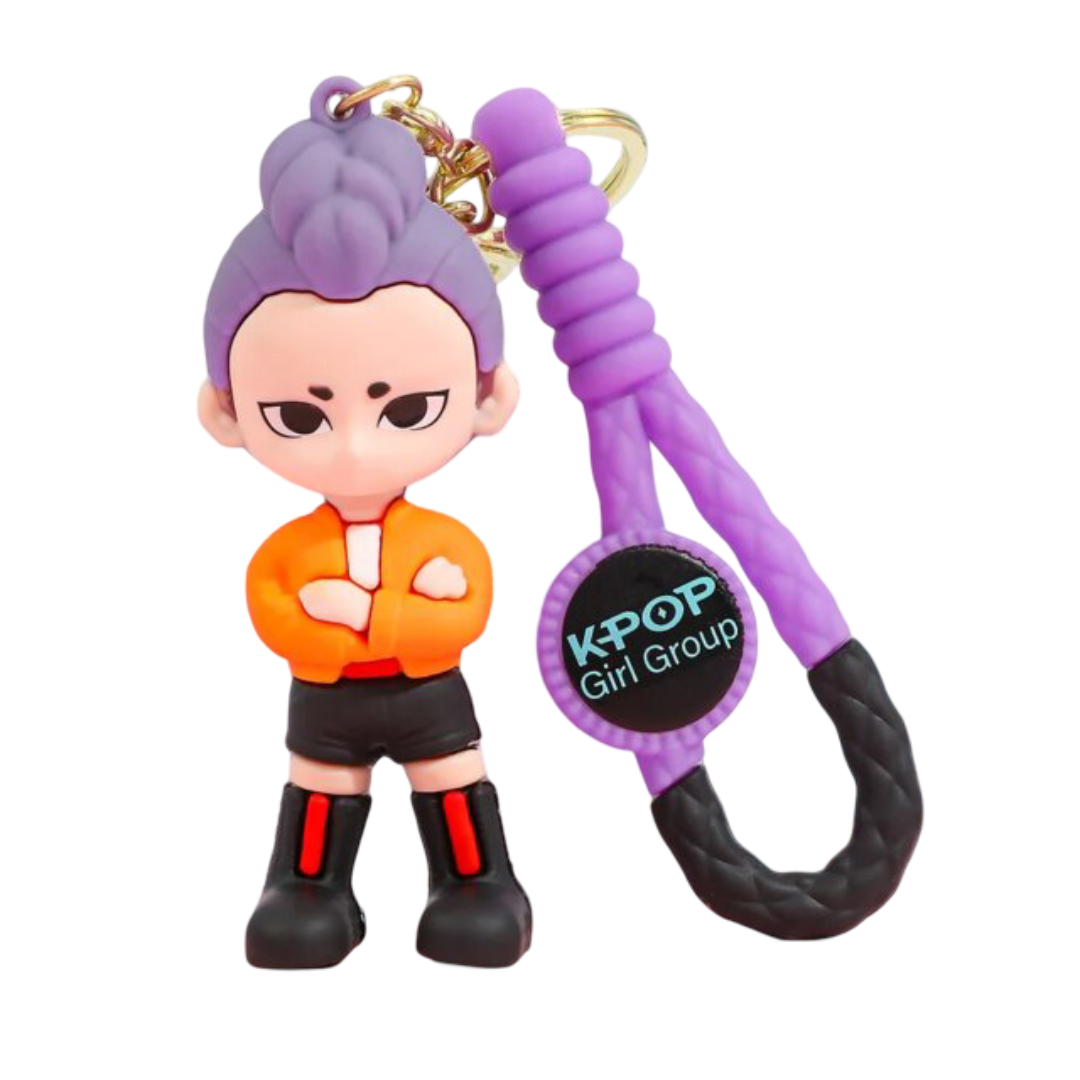 Kawaii KPop Demon Hunters Silicone Rumi Keychain